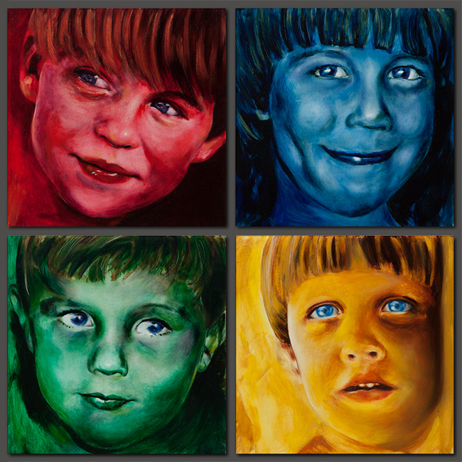 alex scott oil painting portrait of baybak kids